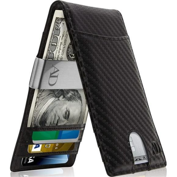 Slim Money Clip Wallets For Men Bifold Wallet RFID Front Pocket